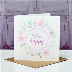 Bee Happy Greetings Card