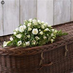 Petite White Casket Spray